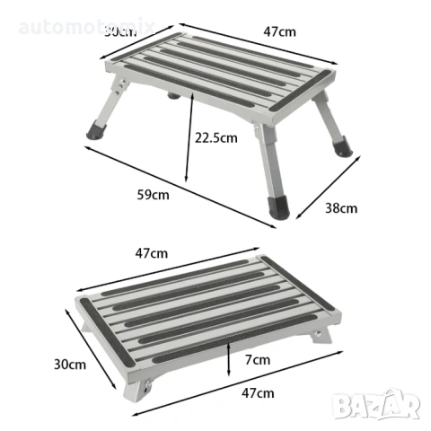 Сгъваема стаманена степенка, За каравани, кемпери, Домакинство, гараж, работилница - 1792, снимка 5 - Аксесоари и консумативи - 53510946