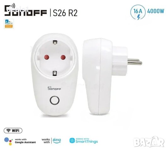 SONOFF S26R2 WiFi Интелигентен Контакт, снимка 1 - Друга електроника - 42232467