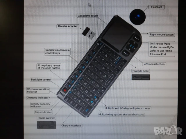 Безжични мини блутут клавиатури за смартфони и таблети + USB кабел, снимка 9 - Селфи стикове, аксесоари - 15649395