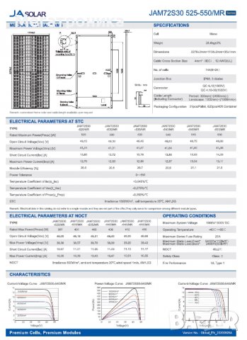 Фотоволтаични панели JA Solar 450W, 545W, Jinko 580W, 610W, снимка 4 - Други машини и части - 37235362