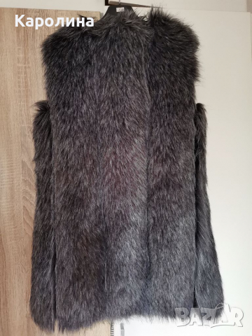 Дамски елек с косъм, снимка 4 - Елеци - 36297013