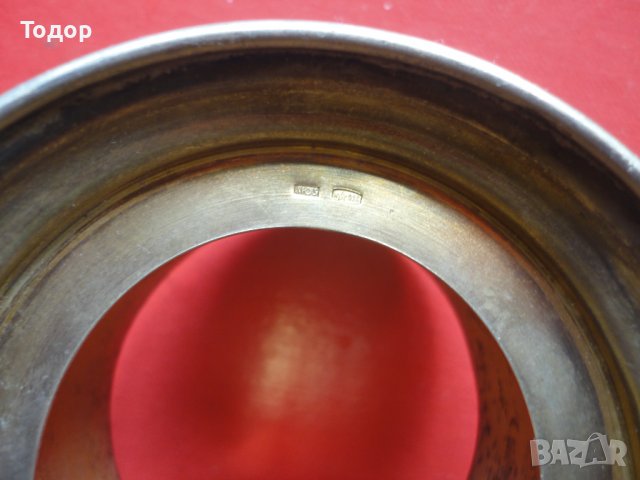 Руски сребърен подстакан чаша емайл позлата 916, снимка 7 - Колекции - 38740795