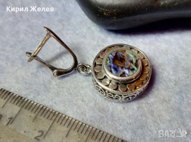 NIKOL@S АВТОРСКА СРЕБЪРНА ОБЕЦА СРЕБРО 925 с БЯЛА ПОЗЛАТА и КРАЛСКИ СЕДЕФ на БИЖУТЕРА НИКОЛАС 48940, снимка 11 - Обеци - 48953213