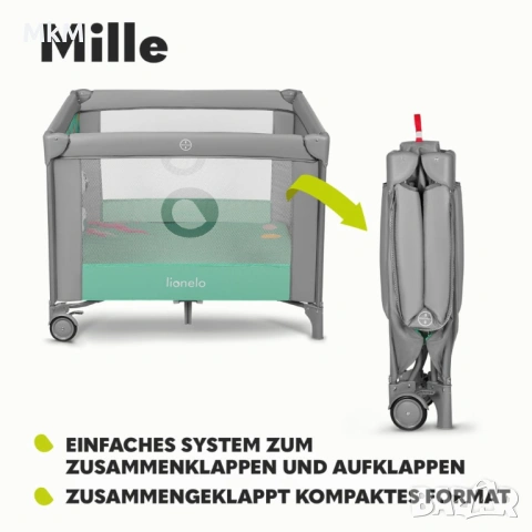 Кошарка за игра Lionelo Mille, 0-36 месеца, до 15 кг 100 х 100 см . , снимка 3 - Кошарки - 53682502