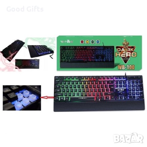 Геймърска клавиатура Weibo WB-100 Dark Hero