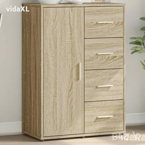 vidaXL Страничен шкаф, дъб сонома, 60x31x84 см, инженерно дърво, снимка 2 - Бюфети - 56148213