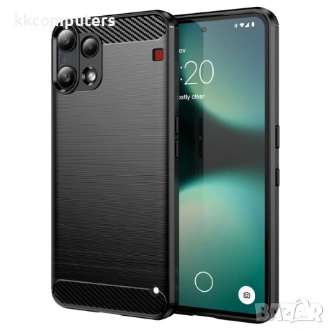 Защитен Калъф за Nothing Phone (3a) Lite 5G - TPU, Карбонов дизайн, Устойчив на отпечатъци, Вкл. Про