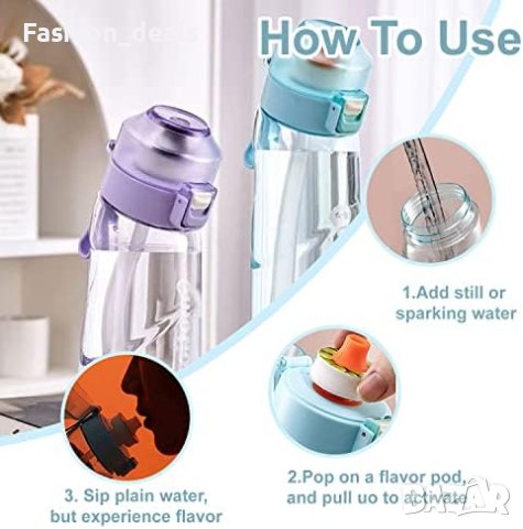 Нови 3 броя ароматизатори за бутилки шишета за вода с вкус на шушулки Спорт Трениране, снимка 7 - Други стоки за дома - 41996690