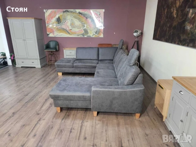 ПРОМОЦИЯ!!! П - образен ъглов диван от плат тъмно сив MM-ZE1037, снимка 7 - Дивани и мека мебел - 52826733