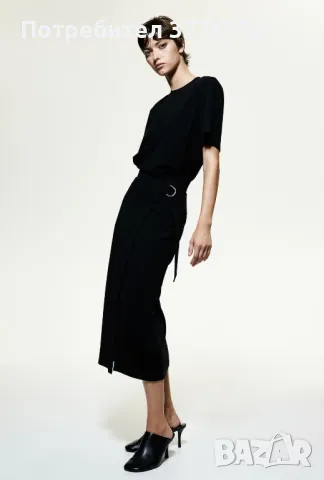 Пола от трико с прехвърляне H&M, снимка 2 - Поли - 49604798