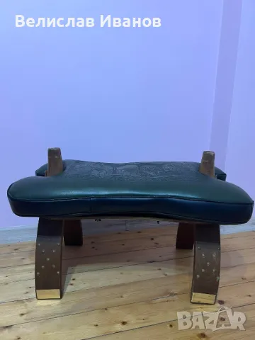 Египетско столче с перфектна кожа. Отлично състояние., снимка 3 - Антикварни и старинни предмети - 49807961