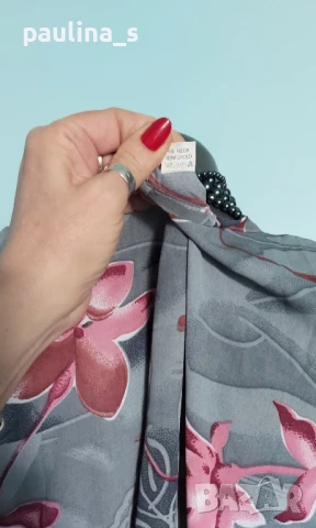 L / XL "Butz Moda" / Флорална рокля с цепки , снимка 5 - Рокли - 50513440