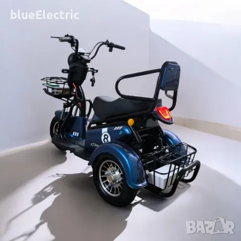 Двуместна електрическа триколка blueElectric Pudding 1800W | 48V | 23Ah | BLUE, снимка 5 - Мотоциклети и мототехника - 49745638