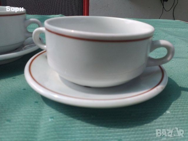 Порцеланови купи с чинийки, снимка 5 - Чинии - 33960999