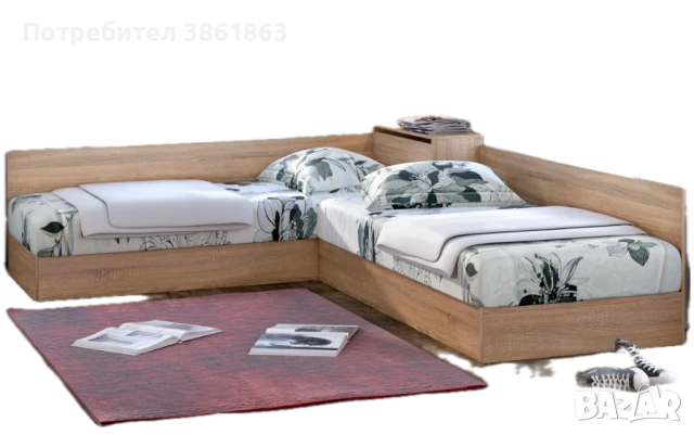 Две ъглови легла с ракла - в отлично състояние, снимка 1