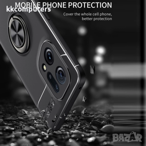 OPPO Find X5 Удароустойчив Ring Holder Калъф и Протектор, снимка 4 - Калъфи, кейсове - 52057264