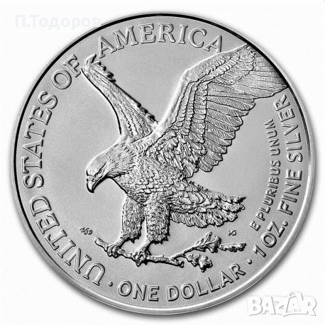 1 oz Сребро Американски Орел - 2024, снимка 2 - Нумизматика и бонистика - 44318799
