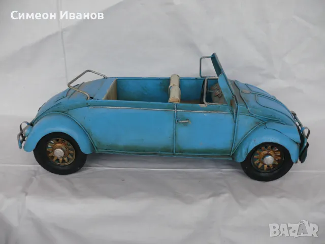 Интересна стара голяма метална кола костенурка кабрио #1772