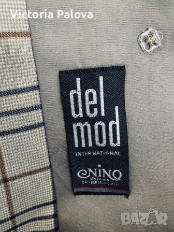 Идеален модерен тренчкот/шлифер DELMOD, снимка 9 - Палта, манта - 39742840