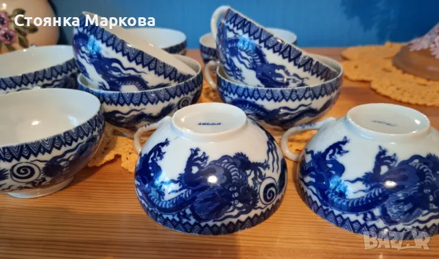 Красив сервиз за кафе-костен порцелан-10 бр, снимка 4 - Сервизи - 49739802