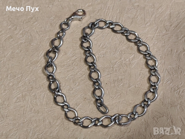 Сребърна гривна (6), снимка 6 - Гривни - 37676779