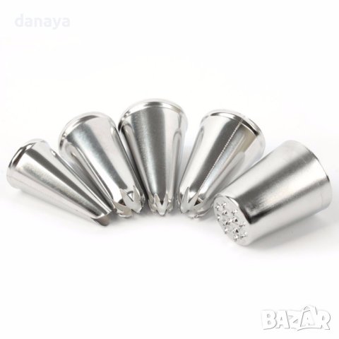 3495 Сладкарски метални накрайници за шприц пош 24 броя в комплект, снимка 9 - Аксесоари за кухня - 41019462