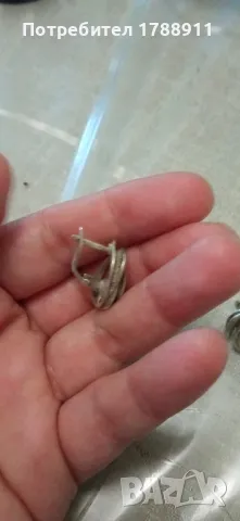 Сребърни обеци , снимка 2 - Обеци - 47387411