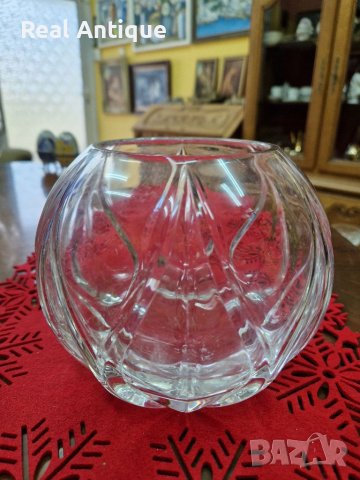 Антикварна немска кристална купа ваза масивна и тежка- NACHTMANN, снимка 3 - Антикварни и старинни предмети - 41419687