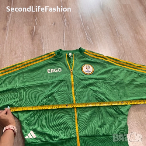Яке Adidas UEFA EURO 2024 Volunteer, размер XL 42-44, закопчаване с цип, памук-полиестер, снимка 3 - Якета - 52165386
