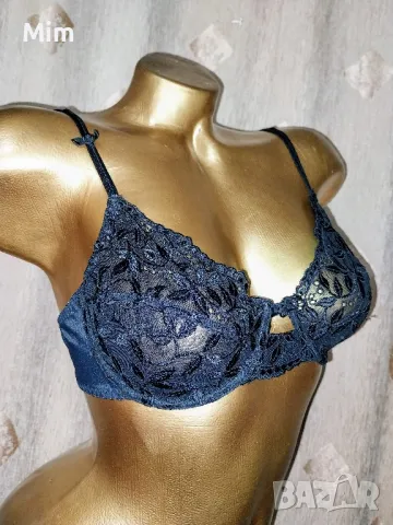 75 B Черен дантелен сутиен , снимка 7 - Бельо - 49367204