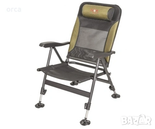 Стол CZ Recliner 2in1 Mesh Armchair с регулируема облегалка риболов, снимка 2 - Такъми - 53495029