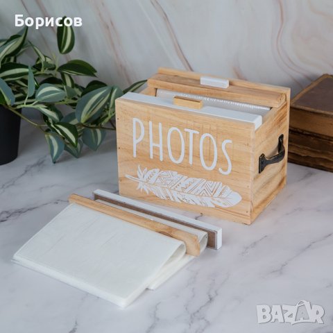 Нов Дървен Фото Албум за Снимки, снимка 3 - Други - 41058799