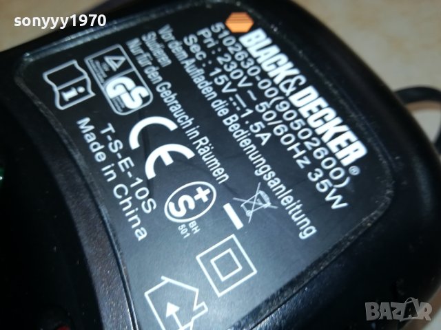 black decker battery charger 0408231532, снимка 3 - Винтоверти - 41756954