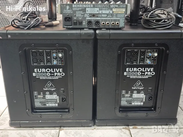 Парти система професионални активни тонколони бас каси BEHRINGER EUROLIVE B208D EUROLIVE B1200D-PRO, снимка 5 - Тонколони - 56225933