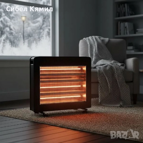 Отоплителна печка Rosberg R51972E с 4 кварцови реотана, 2400W, снимка 4 - Печки, фурни - 52240215