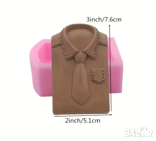 Молд мъжка риза с вратовръзка , снимка 2 - Форми - 50772727