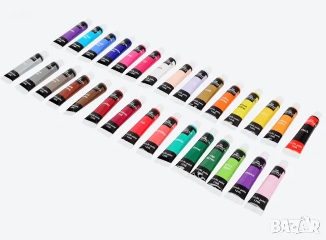 Комплект акрилни бои Van Bleiswijck – 30 x 12 ml, снимка 2 - Рисуване и оцветяване - 55737938