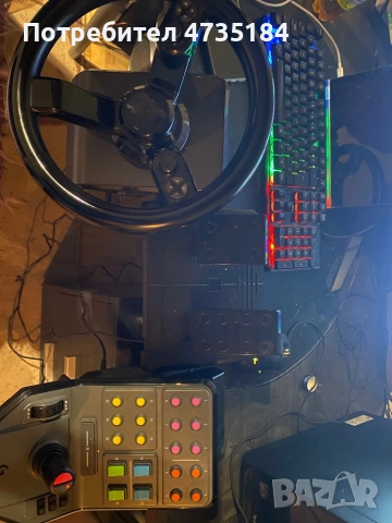 Волан комплект с конзола и педали за Farming Simulator, снимка 4 - Игри за PC - 53470329