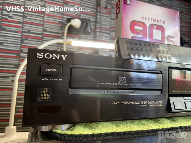 CD PLAYER SONY CDP-490 + remote , снимка 2 - MP3 и MP4 плеъри - 55989849