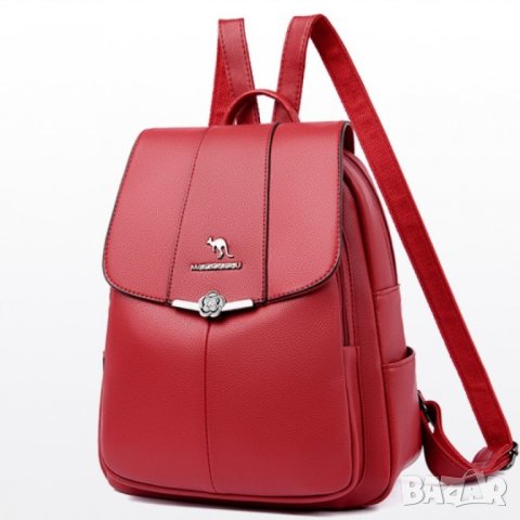 Дамска раница Dasha Red, снимка 3 - Раници - 41479017