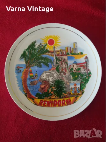Колекционерска порцеланова чиния Бенидорм ф25,3 см., снимка 2 - Колекции - 50271676