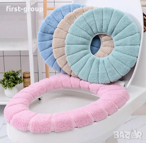 Пухкаво покривало за тоалетна седалка, мека подложка за тоалетна чиния, снимка 4 - Други стоки за дома - 53047369