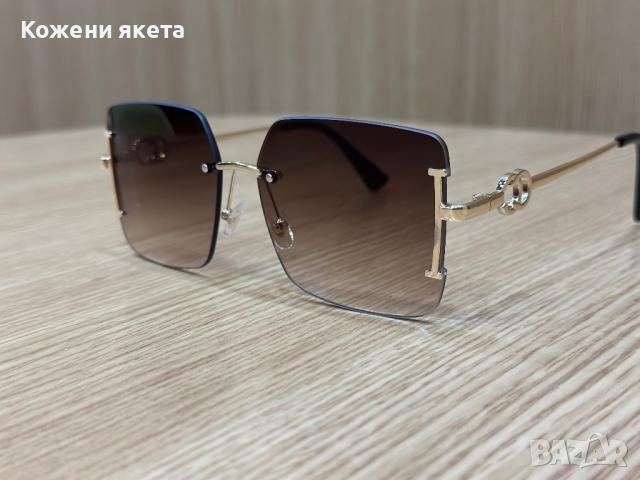 Слънчеви кафеви очила със златни рамки GC, снимка 5 - Слънчеви и диоптрични очила - 44529688
