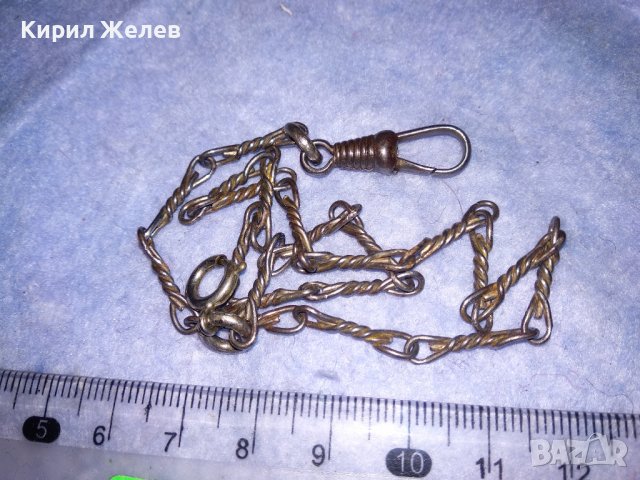 СТАР СТОМАНЕН КЮСТЕК За ДЖОБЕН ЧАСОВНИК ВЕРИЖКА СИНДЖИР ЗДРАВА РЪЧНА ВИНТИДЖ ПЛЕТКА 26276, снимка 8 - Антикварни и старинни предмети - 39856486