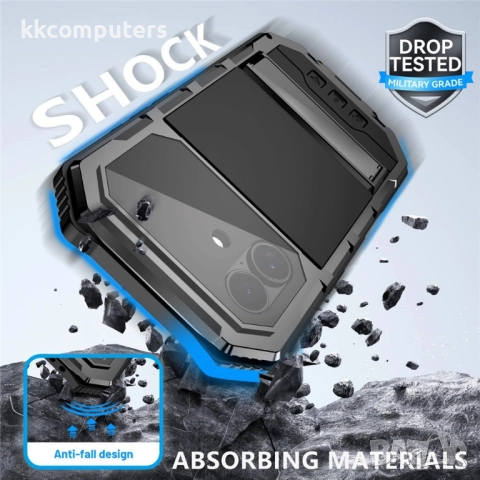 R-JUST Калъф с Протектор за iPhone 17 | Удароустойчив, Водоустойчив (IP54) | Вграден стойка, снимка 6 - Калъфи, кейсове - 52052255