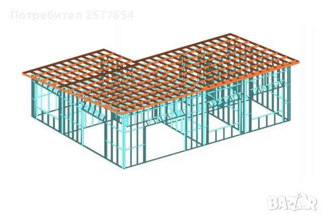 99€/м2 Сглобяеми / Преместваеми къщи на етап конструкция на профили, снимка 5 - Строителни материали - 44177355