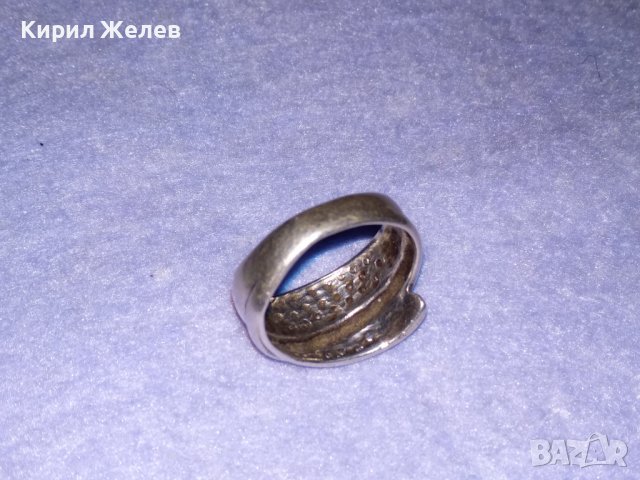 СТАР СТИЛЕН СРЕБЪРЕН ПРЪСТЕН СРЕБРО 925 РЪЧНА МАЙСТОРСКА РЕТРО АРТ ИЗРАБОТКА 36419, снимка 10 - Пръстени - 39460664