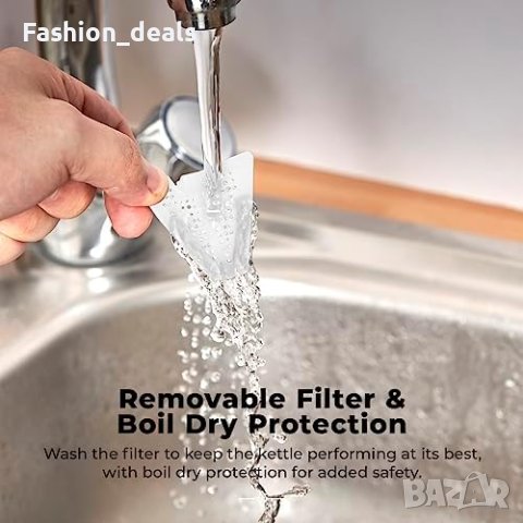 Нов Tower чайник 1,5л Въртяща се на 360° основа Дом Кухня Подарък Кана вода, снимка 4 - Други - 42394859