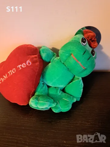 Плюшена играчка жаба със сърце - Луд съм по теб , снимка 3 - Плюшени играчки - 48868423