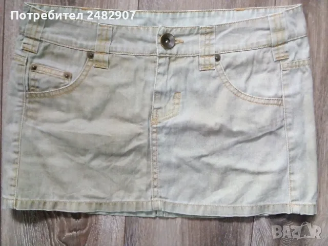 Дамска дънкова пола, снимка 2 - Поли - 48639590